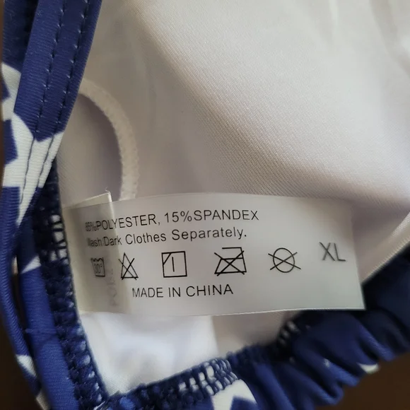 Patriotic American Flag Halter Padded Triangle Bikini Bra Swim Top - XL - NWOT - Picture 6 of 6